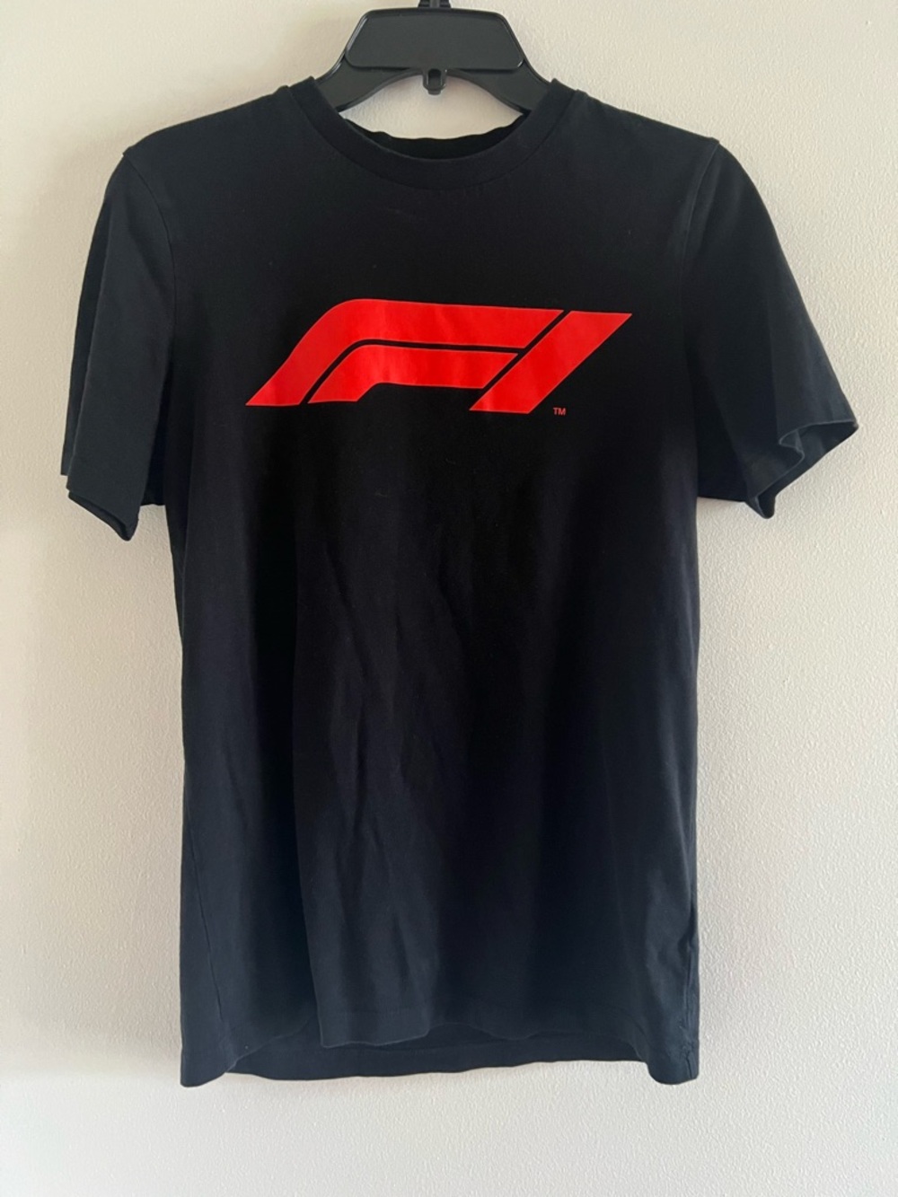 Unisex Formula 1 F1 Tshirt Black Red Logo